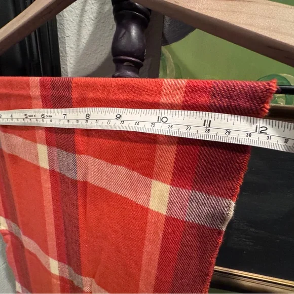 Cashmere Multi-Colors in Red and White Plaid Scarf - Picture 2 of 6